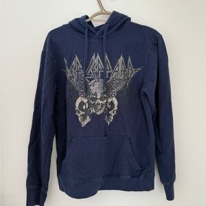 Def Leppard Blue Graphic Hoodie